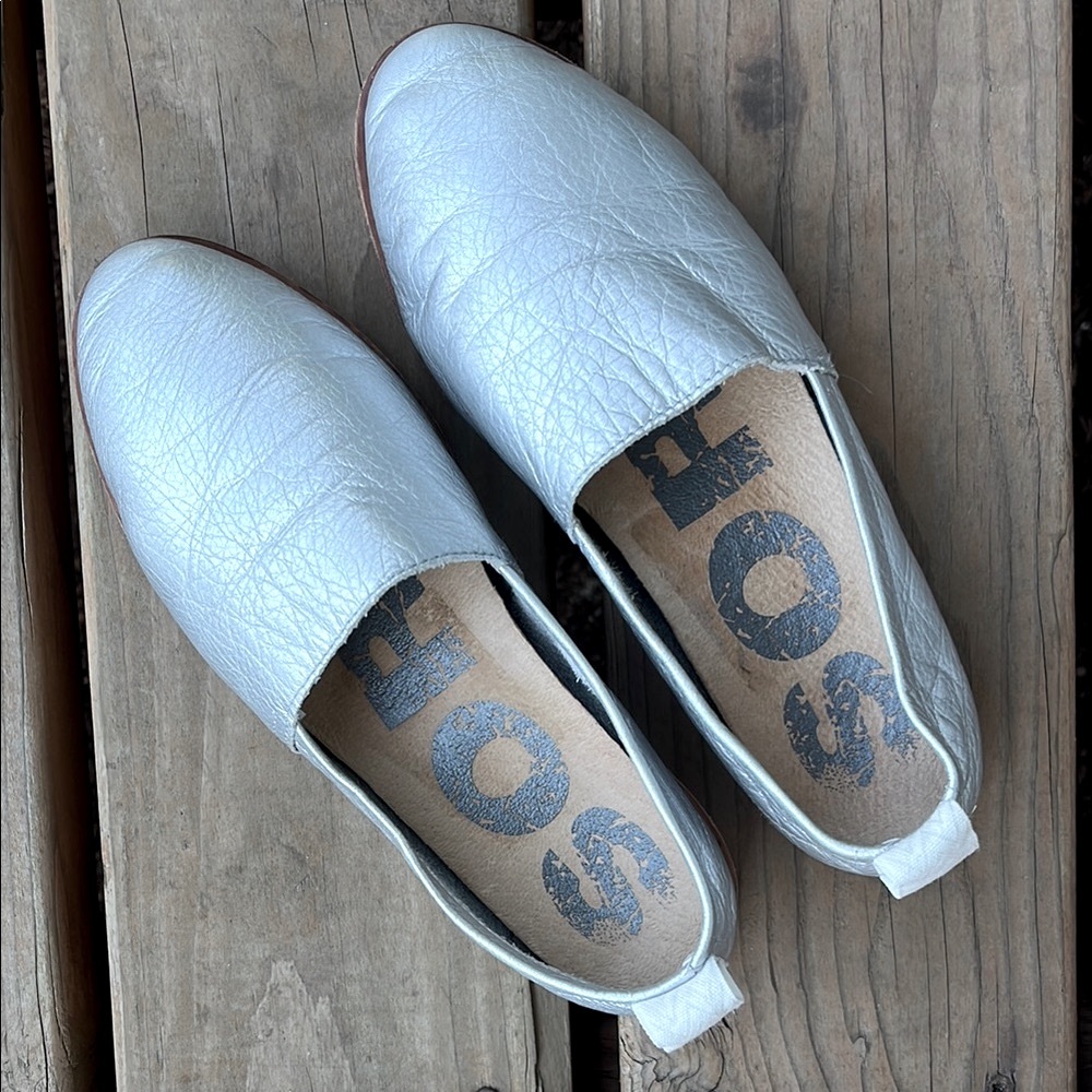 Sorel Metallic Leather Slip-On Shoes